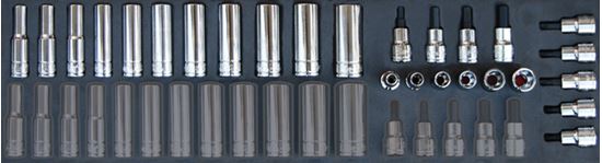 MOD.140SH45SF - 3/8" Deep Sockets and Torx Set; 26Pc - Imperial
