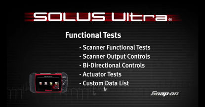 Scanner Functional Tests SOLUS™ Ultra