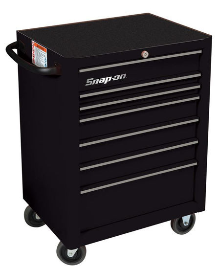 KRA2007KZUBS-WO Roll Cab 7Drw Black - Silver PVC Trim