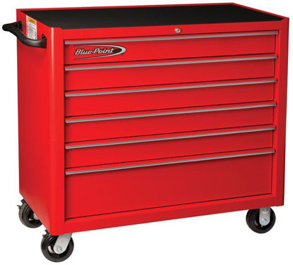  KRB2106KZE1S-WO Roll Cab Wide 6Drw Textured Red - Silver PVC Trim