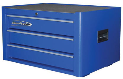  KRB2003KZE5S-WO Top Chest 3Drw Textured Blue - Silver PVC Trim