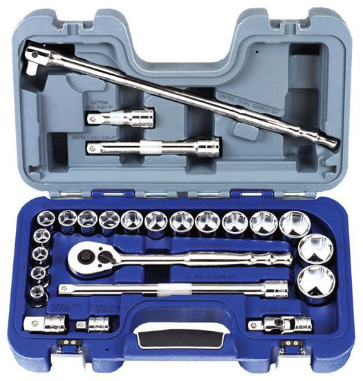 Snap-on Blue - BLPGSSM1225 - 1/2" Drive General Service Set in Moulded Case; 25Pc - Metric