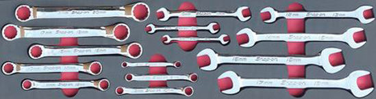 Snap-on - MOD.832SH45S - 10° Offset Box and Double Open End Spanner Set; 15Pc
