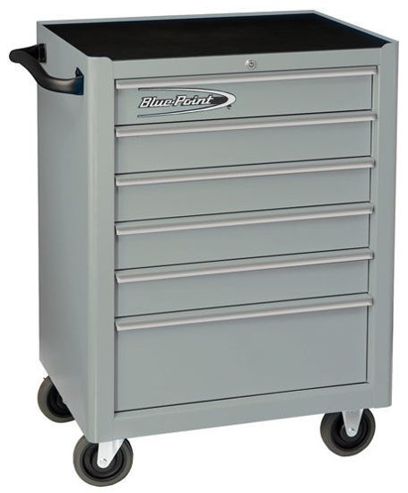  KRB2006KZE4S-WO Roll Cab 6Drw Textured Grey - Silver PVC Trim