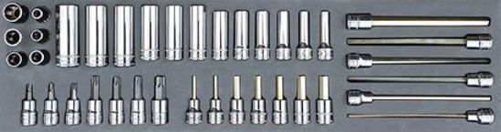 Snap-on - MOD.751SH45S-X - 3/8" FDX Deep, Torx and Hex Bit Socket Set; 38Pc - Metric