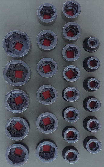 Snap-on - 425IMM.905D - 3/4" Shallow 6Pt Impact Socket Set 17-50mm; 25Pc - Metric