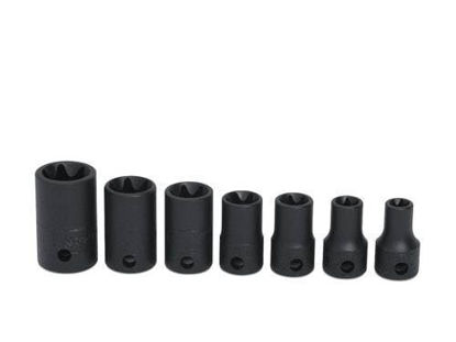 Snap-on - 207IMFLE - Combination Drive Torx® Shallow Impact Socket Set E8-E20; 7Pc