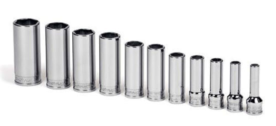 Snap-on - STMM414S11-WO - 1/4" Deep Socket Set 6pt 4-14mm; 11Pc