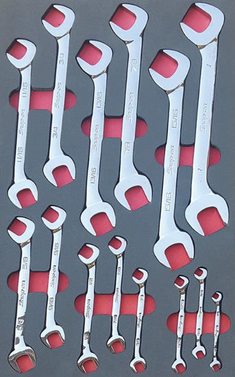 Snap-on - MOD.916SH42D - Four-Way Angle Head Open-End Spanner Set 1/4" - 1"; 14Pc - Imperial