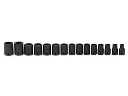 Snap-on - 315IMDMYA - 1/2” Shallow Impact Socket Set 12Pt 10-24mm; 15Pc