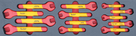 Snap-on Blue - MOD.287SH45S - 1000V Open End Spanner Set 6-18mm; 13Pc