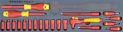 Snap-on Blue - MOD.289SH45S-XT - 1000V 1/4" Socket and Accessories Set (Excl Torque Wrench); 31Pc