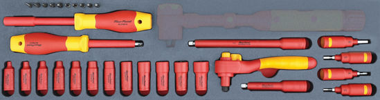 Snap-on Blue - MOD.289SH45S-XT - 1000V 1/4" Socket and Accessories Set (Excl Torque Wrench); 31Pc