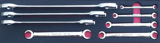 Snap-on - MOD.856SH45S - Open End and Pipe Spanner Set; 8pc - Imperial - Aviation