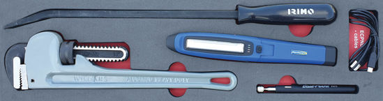 SNap-on Blue - MOD.876SH45S - Pipe Wrench, Light, Prybar Set; 4Pc