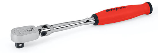 Snap-on - FHCLF72RR - 3/8" Drive Dual 80® Technology Soft Grip Long Handle Compact Flex-Head Ratchet (Red)