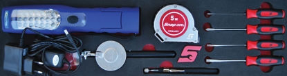 Snap-on Blue - MOD.490SH45S - Utility Set (Light, Tape Measure, Mini S/Driver Set); 8Pc
