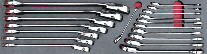 Snap-on Blue - MOD.728SH45SSP - 15° Offset Ratcheting & Spline Ratcheting Combination Spanner Set 6-25mm; 18Pc