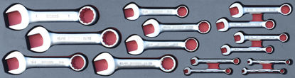 Bahco - MOD.223BH45S - Stubby Combination Spanner Set 3/16"-1"; 15Pc