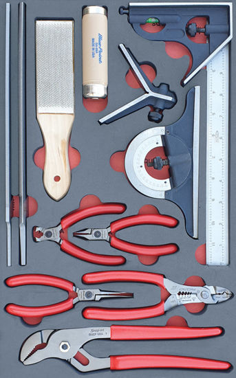 Snap-on Blue - MOD.434SH42D - Pliers, Files and Combination Square Set; 13Pc