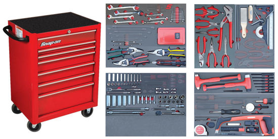 Snap-on - KRA2007AVTK-$ - 139Pc Aircraft Maintenance Tool Set with 7Drw Snap-on Roll Cabinet KRA2007 (Imperial)