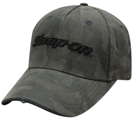 Snap-on Clothing - CSN07-7854 - Army / Olive Green Woven Camo Sure Fit Light Velcro® Cap