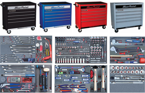 Snap-on Blue - SET.EM20C2106-$ - 327Pc Heavy Duty Tool Set in Foam Inserts supplied with Wide 6Drw Blue-Point Roll Cabinet (Metric & Imperial)