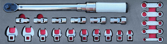 SNap-on - MOD.380SH45S - 3/8" Crow Foot & Torque Set; 22Pc - Metric