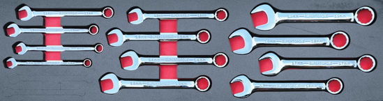 Williams - MOD.228BH45S - Short Handle Combination Spanner Set 12Pt 8-19mm; 12Pc (Metric)