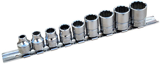 Williams - WILB-120824S9-WO - 3/8" Shallow 12Pt Socket Set 1/4" - 3/4"; 9Pc