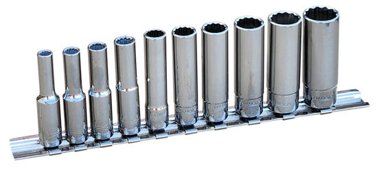 Williams- WILMD-1208618S10-WO - 1/4" Deep 12Pt Socket Set 3/16" - 9/16"; 10Pc