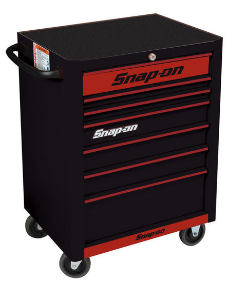 Snap-on - KRA2007KZUBR-R-WO - Standard Roll Cabinet 7 Drawers; Black with Red Alu Trims and Red Fronts