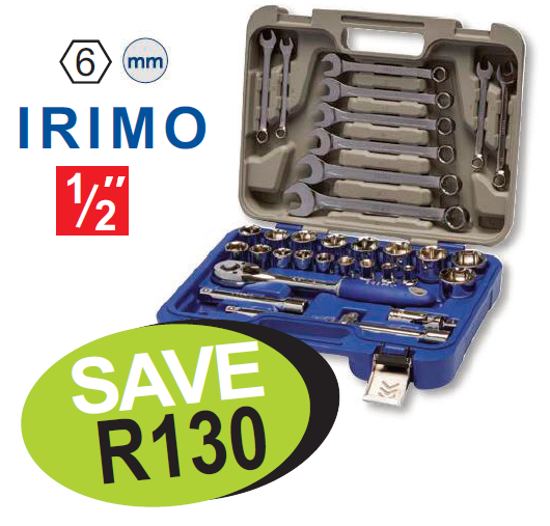 Buy 1/2" Socket, Accessories & Spanner Set (33pc) with code XXMAR117