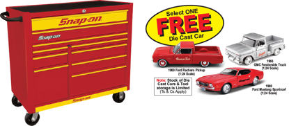 Snap-on Red Yellow 10 Drawer Roll Cabinet KRA2210KZURY-Y