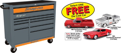 Snap-on Silver Grey Black/Orange 10 Drawer Roll Cabinet KRA2210KZUSB-O