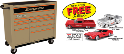 Snap-on Tan Orange/Black 10 Drawer Roll Cabinet KRA2210KZUTO-B