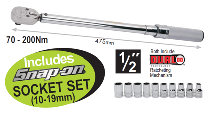 Buy Snap-on XXMAY110 - 1/2” Adjustable Click-Type Torque Wrench 70–200Nm