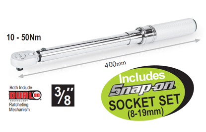 Buy Snap-on XXMAY112 - 3/8” Torque Wrench 10–50Nm with Free Socket Set