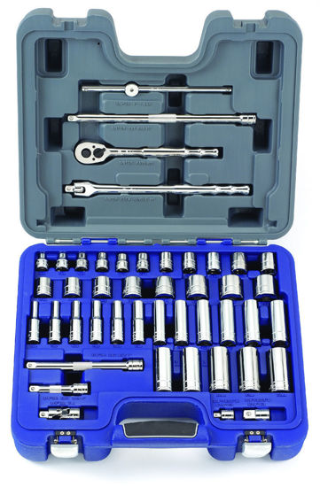 Blue Point - BLPGSSM3845 - 3/8" Drive General Service Set in Moulded Case; 45Pc - Metric