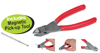 Snap-on ComboCut Side Cutter 200mm with Magnetic Pick-up Tool XXMAY131