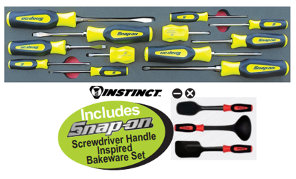 Snap-on XXJUN123 Screwdriver Set with Hi-Viz Handles in Foam Insert