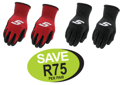 XXJUN161 Snap-on Nitrile Gloves (2pk) - Large - Durable and Touchscreen-Capable