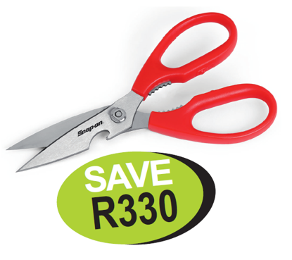 XXJUN139 Snap-on Compact Shears – Red | 150mm Stainless Blade