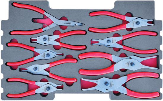 Snap-on - MOD.106SR43F - Push-Button Int/Ext Convertible Circlip Pliers Set; 9Pc (suitable for KMC Tool Chest Only)