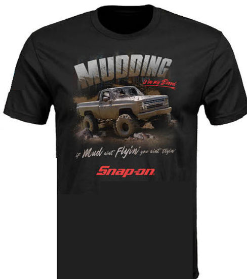 Picture of CSN04-7502-M - Mudding in My Blood T-Shirt - Black - Medium (Front Print)