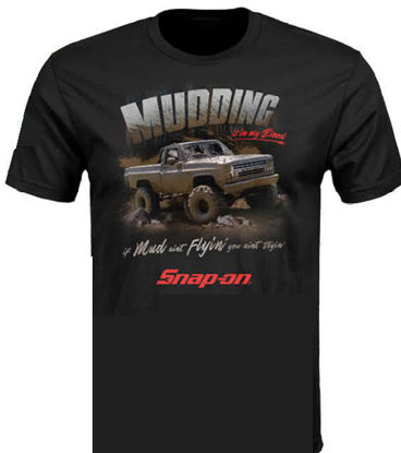 Picture of CSN04-7502-L - Mudding in My Blood T-Shirt - Black - Large (Front Print)
