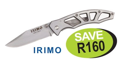 Irimo Snap-on Blue Folding Knife - Steel Handle, Stainless Steel Blade XXJUL116