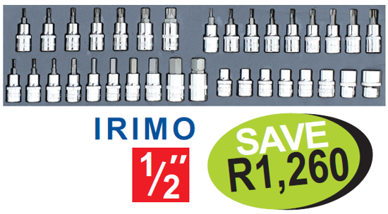 Snap-on Blue 1/2" Torx, Allen & Spline Socket Driver Set 34pc XXJUL106