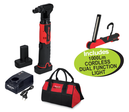 Snap-on 14.4V Cordless Nibbler Tool Kit XXAUG184 | Cuts 16-Gauge Steel | Includes Dual Function Light