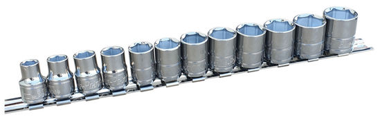 Blue Point - BLPSM38SET12Y-WO - 3/8 Shallow 6Pt Socket Set 8-19mm; 12Pc